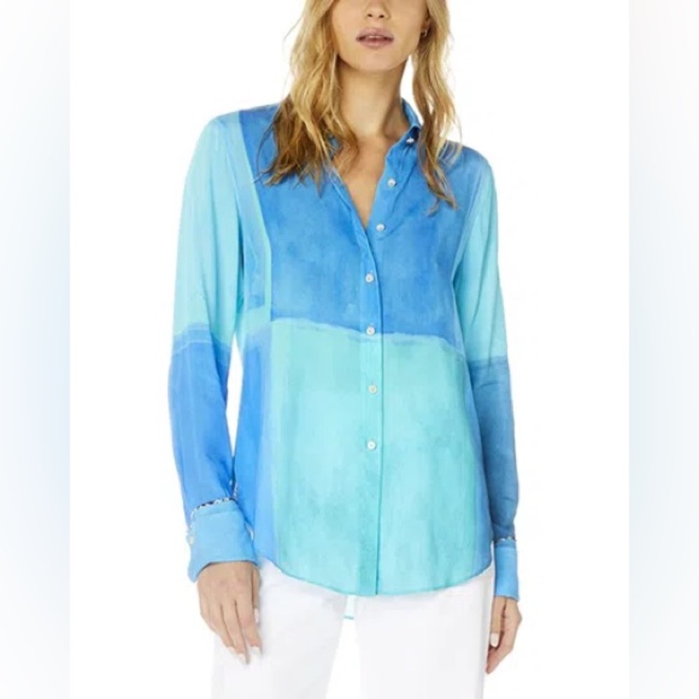 Robert Graham Gabriela Silk Blend Shirt NWT